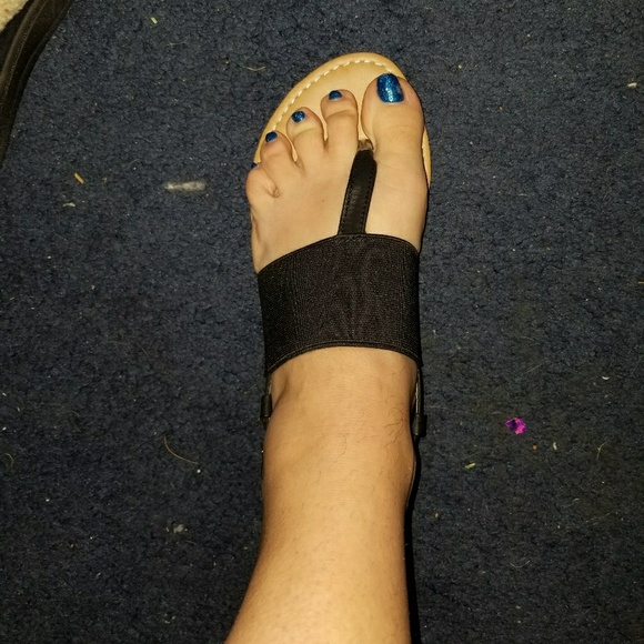 Black elastic sandals - Picture 2 of 2